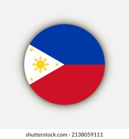 Land Philippinen. philippinische Flagge. Vektorgrafik.