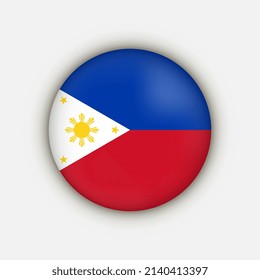 Country Philippines. Philippines flag. Vector illustration.