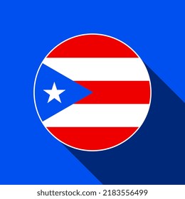 País Puerto Rico. Bandera de Puerto Rico. Ilustración vectorial.