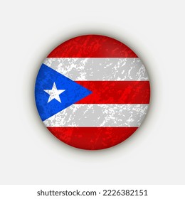 Country Puerto Rico. Puerto Rico flag. Vector illustration.