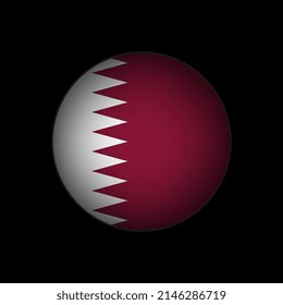 País Qatar. Bandera de Qatar. Ilustración vectorial.