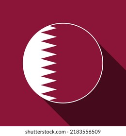 Country Qatar. Qatar flag. Vector illustration.