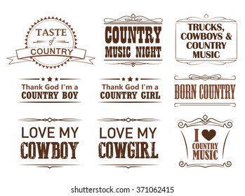 Country Quotes, Strokes Editable