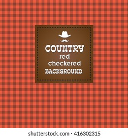 Country, retro, classic, checkered pattern. Vector art.