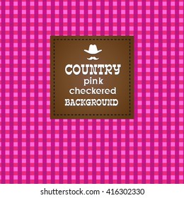 Country, retro, classic, checkered pattern. Vector art.