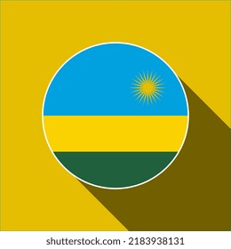 Country Rwanda. Rwanda flag. Vector illustration.