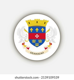 Country Saint Barthelemy. Saint Barthelemy flag. Vector illustration.