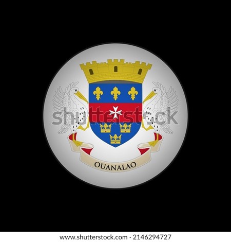 Country Saint Barthelemy. Saint Barthelemy flag. Vector illustration.