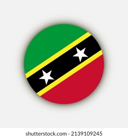 Country Saint Kitts and Nevis. Saint Kitts and Nevis flag. Vector illustration.