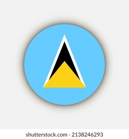 Country Saint Lucia. Saint Lucia flag. Vector illustration.