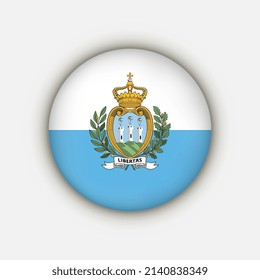 Country San Marino. San Marino flag. Vector illustration.