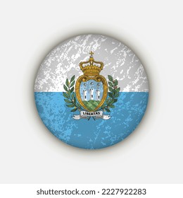 Country San Marino. San Marino flag. Vector illustration.