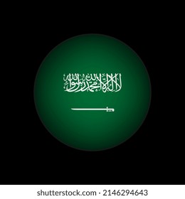 Country Saudi Arabia. Saudi Arabia flag. Vector illustration.