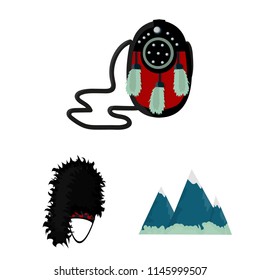 Country Scotland cartoon icons in set collection for design. Sightseeing, culture and tradition vector symbol stock web illustration.