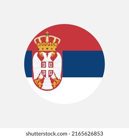 Country Serbia. Serbia flag. Vector illustration.