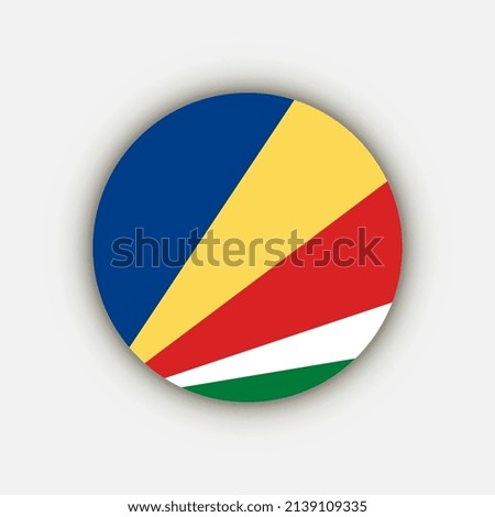 Country Seychelles. Seychelles flag. Vector illustration.