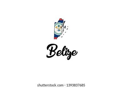 A country shape of Belize