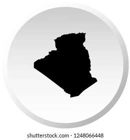 A Country Shape Illustration of Algeria