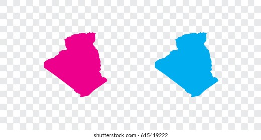 A Country Shape Illustration of Algeria