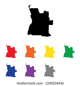A Country Shape Illustration of Angola
