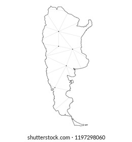 A Country Shape Illustration of Argentina