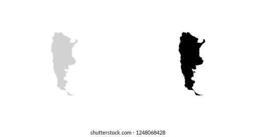 A Country Shape Illustration of Argentina
