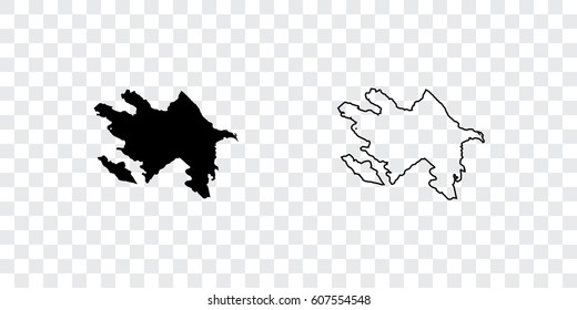 A Country Shape Illustration of Azerbaijan