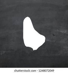 A Country Shape Illustration of Barbados