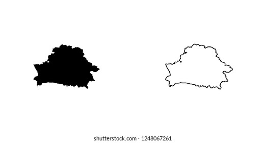 A Country Shape Illustration of Belarus Belarus