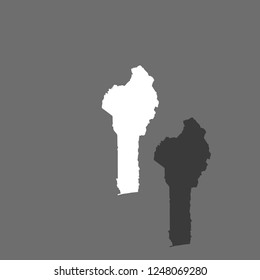 A Country Shape Illustration of Benin