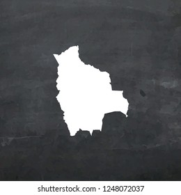 A Country Shape Illustration of Bolivia