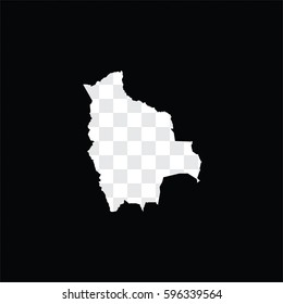 A Country Shape Illustration of Bolivia