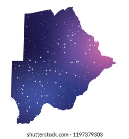 A Country Shape Illustration of Botswana