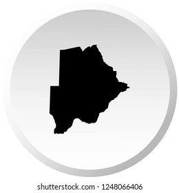 A Country Shape Illustration of Botswana
