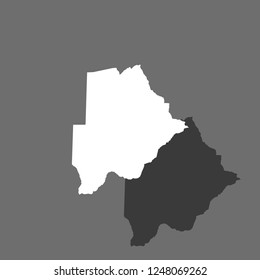 A Country Shape Illustration of Botswana