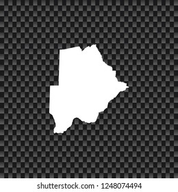 A Country Shape Illustration of Botswana