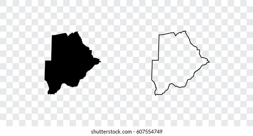 A Country Shape Illustration of Botswana