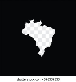 A Country Shape Illustration of Brazil