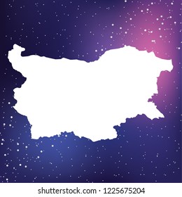 A Country Shape Illustration of  Bulgaria
