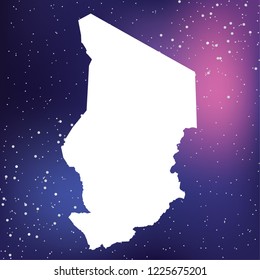 A Country Shape Illustration of  Chad