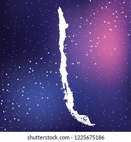 A Country Shape Illustration of  Chile