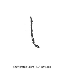 A Country Shape Illustration of Chile