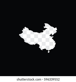 A Country Shape Illustration of China