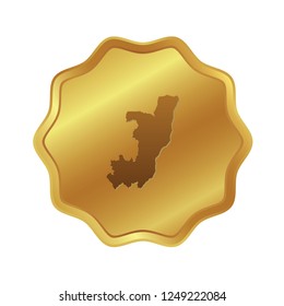 A Country Shape Illustration of Congo