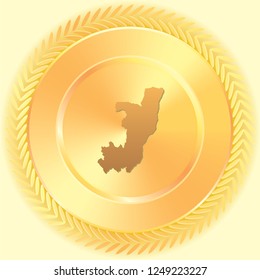 A Country Shape Illustration of Congo