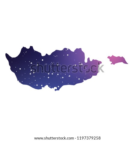A Country Shape Illustration of Cyprus