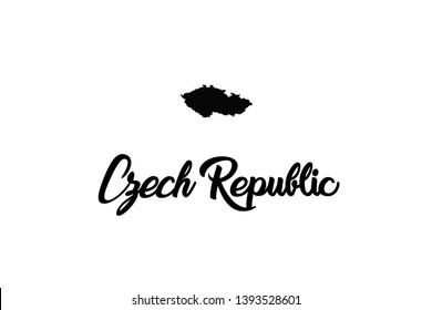 A Country Shape Illustration of Czech Republic