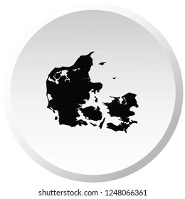 A Country Shape Illustration of Denmark