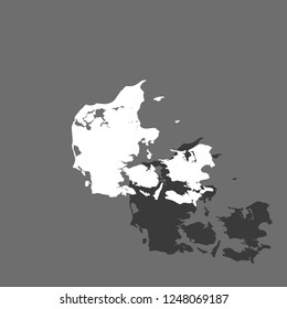 A Country Shape Illustration of Denmark