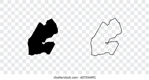 A Country Shape Illustration of Djibouti